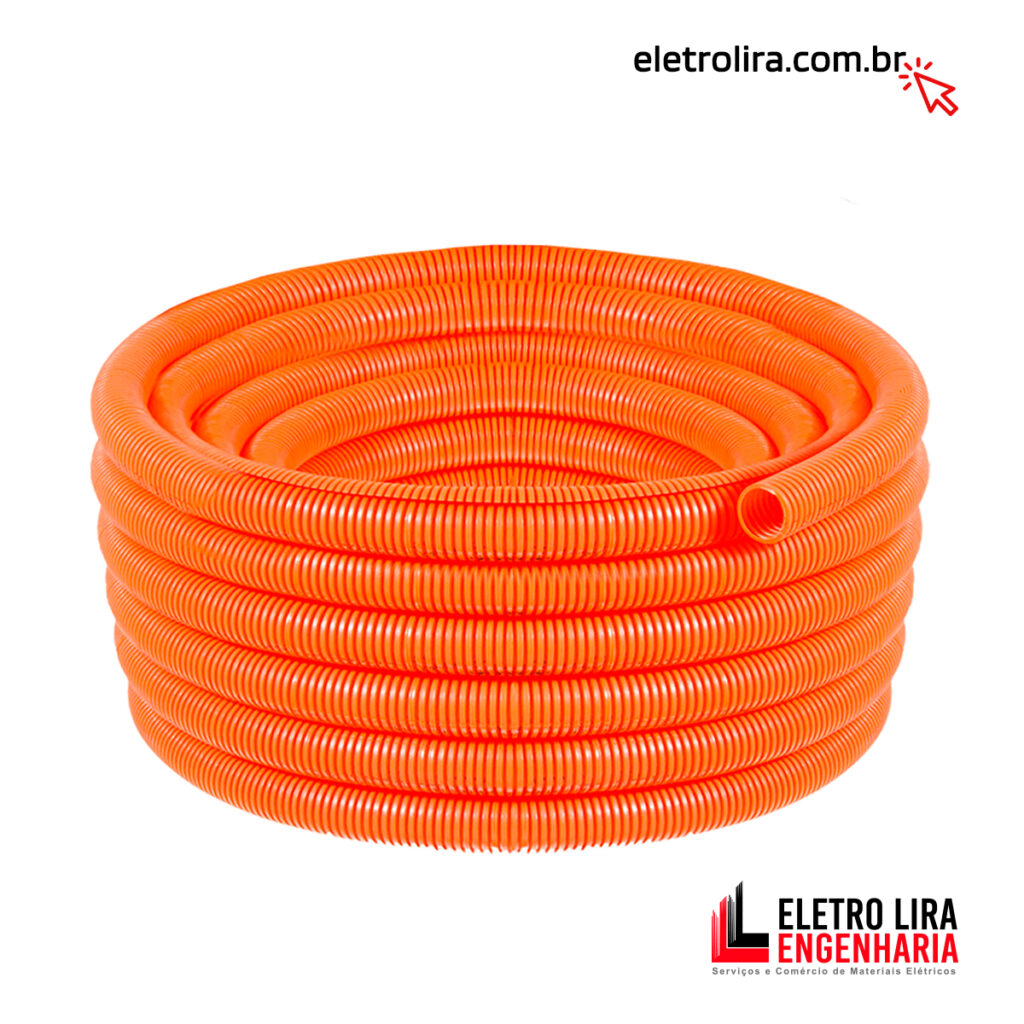 Mangueira Corrugada Laranja