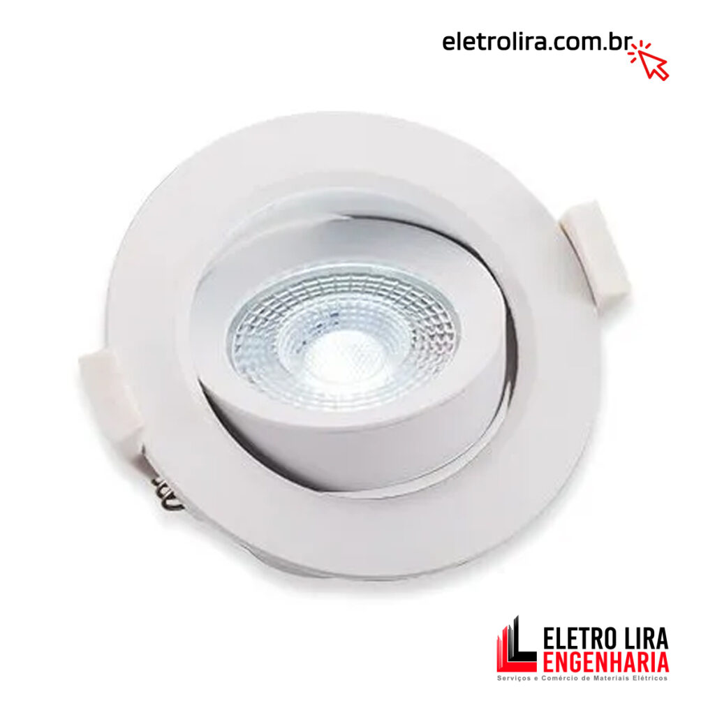 Spot Led Redondo Direcionavel Embutir - Eletro Lira Materiais Elétricos